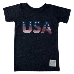 Retro Brand - USA Tee in Charcoal