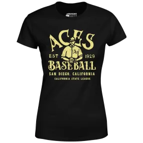 San Diego Aces - California - Vintage Defunct Baseball Teams - Women's T-Shirt