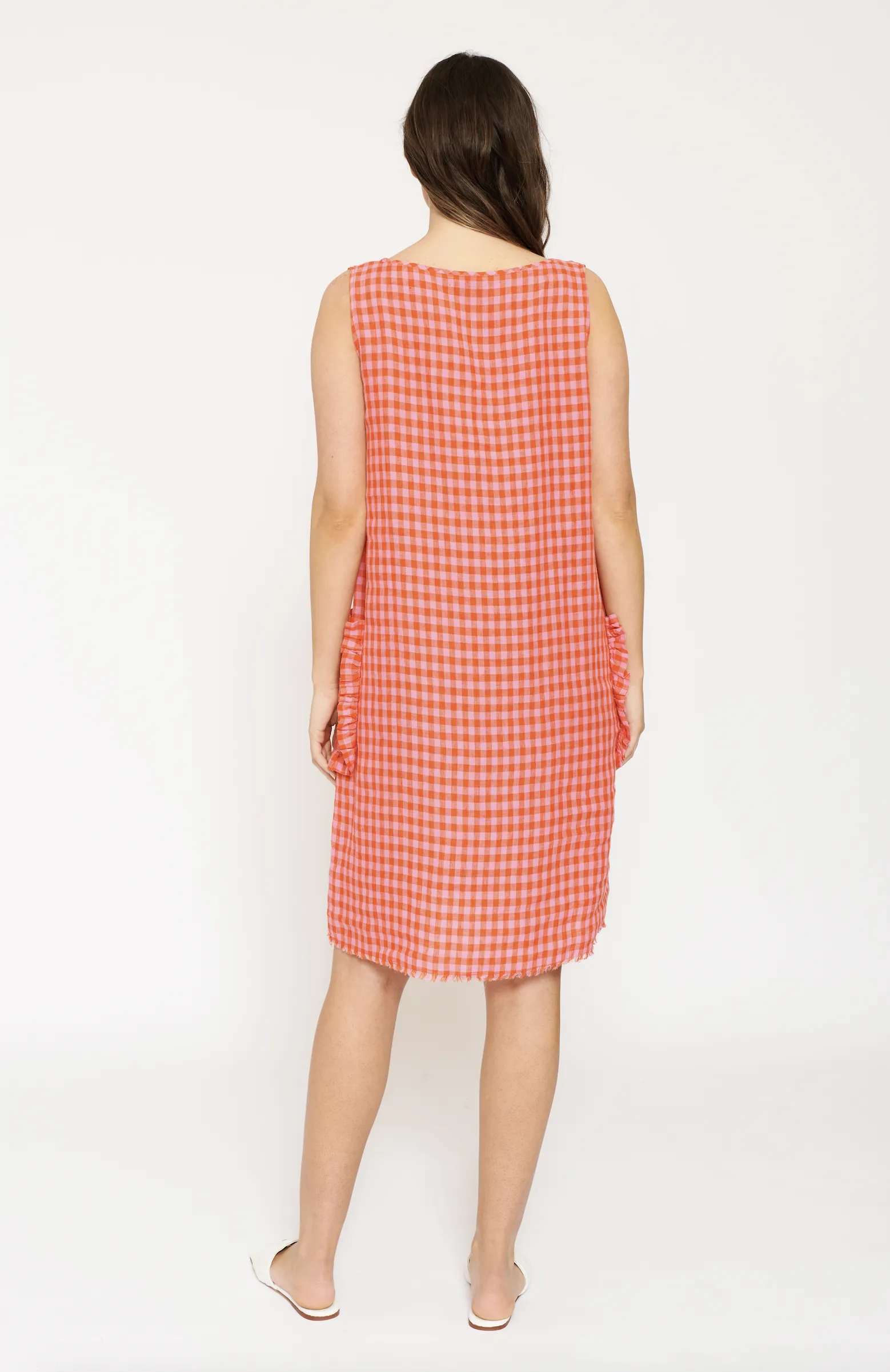 Sienna Dress In Blush Gingham