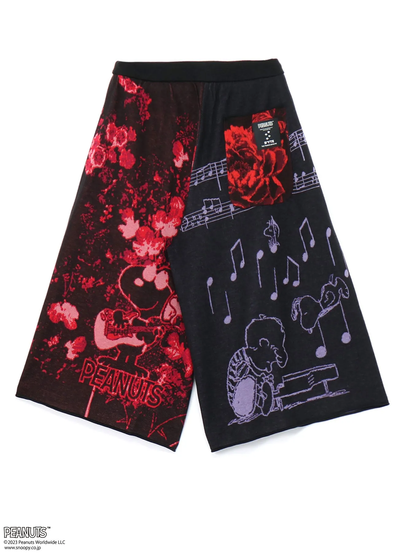 S'YTE x PEANUTS -OMNIBUS ILLUSTRATION-HAMEAUZE JACQUARD CULOTTE PANTS