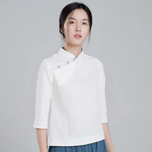 Traditional Chinese Tea Long Sleeve Top