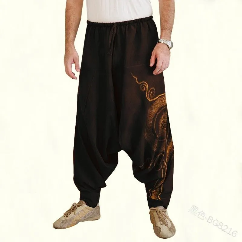 Trendy Personality Cool Wide Leg Pants Loose Wide Leg Printed Long Pants