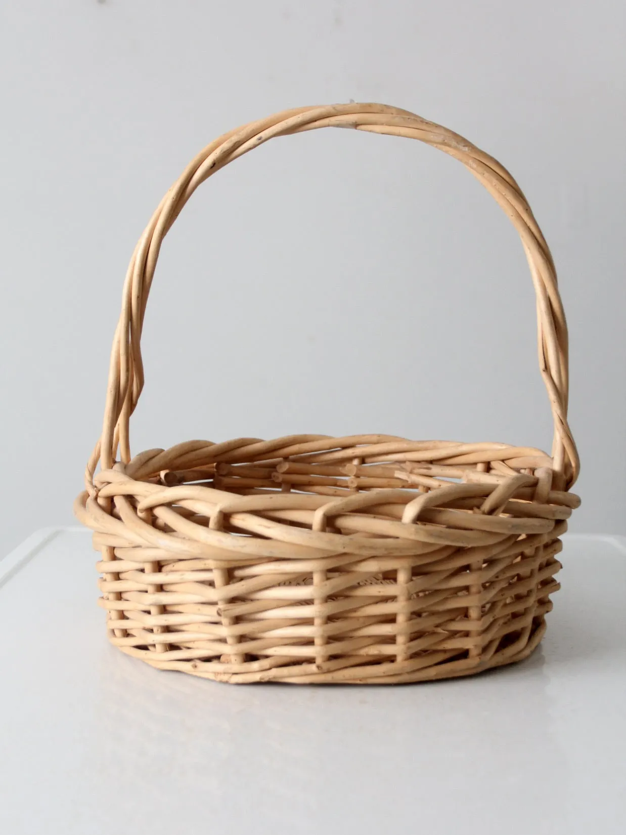 vintage bentwood gathering basket