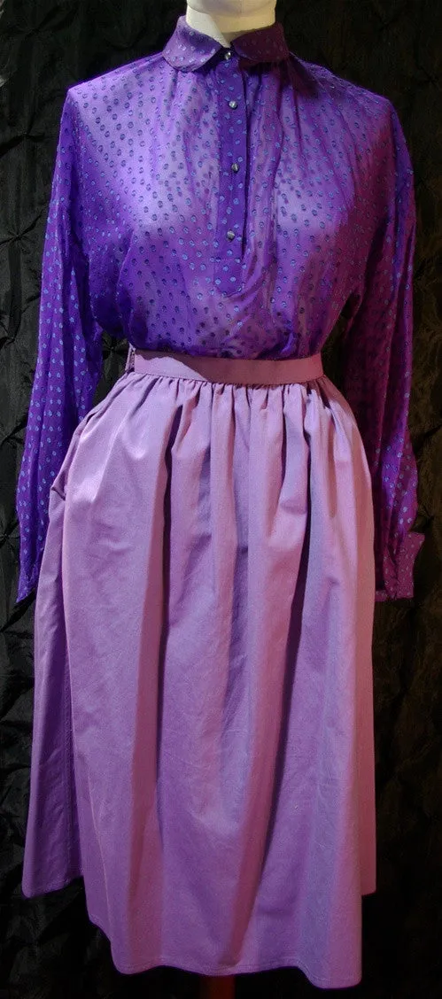 Vintage Geoffrey Beene Iridescent Lavender Skirt and Jacket with Blouse