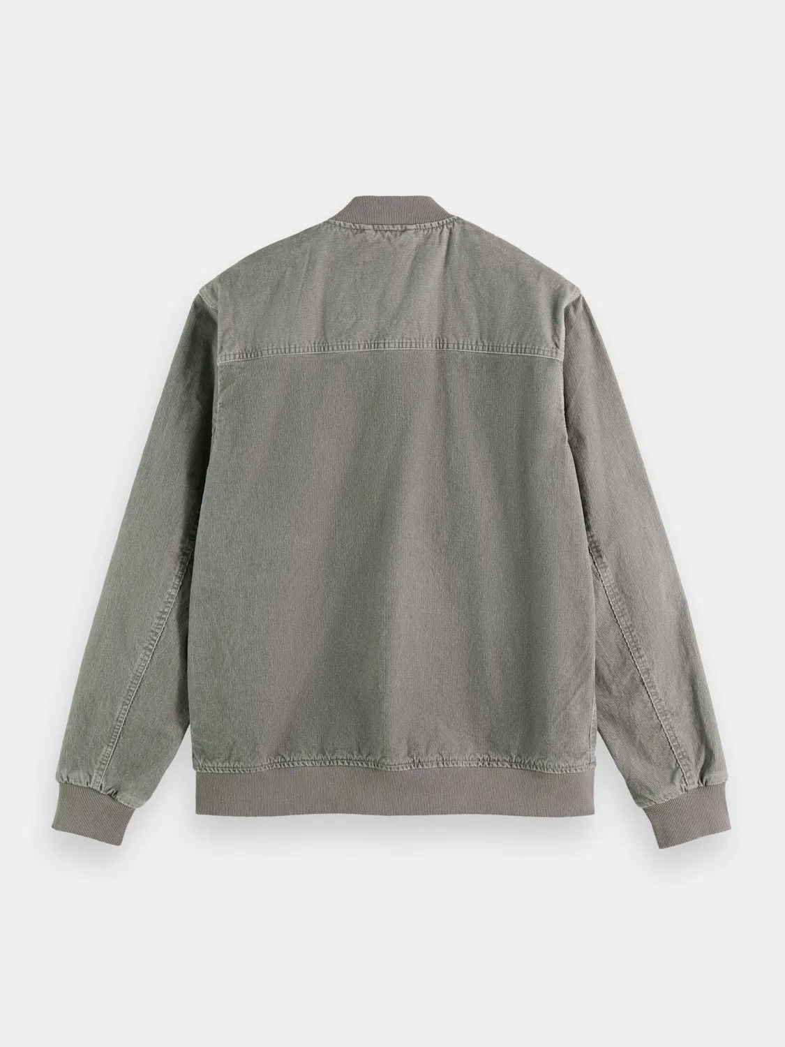 Washed corduroy bomber jacket