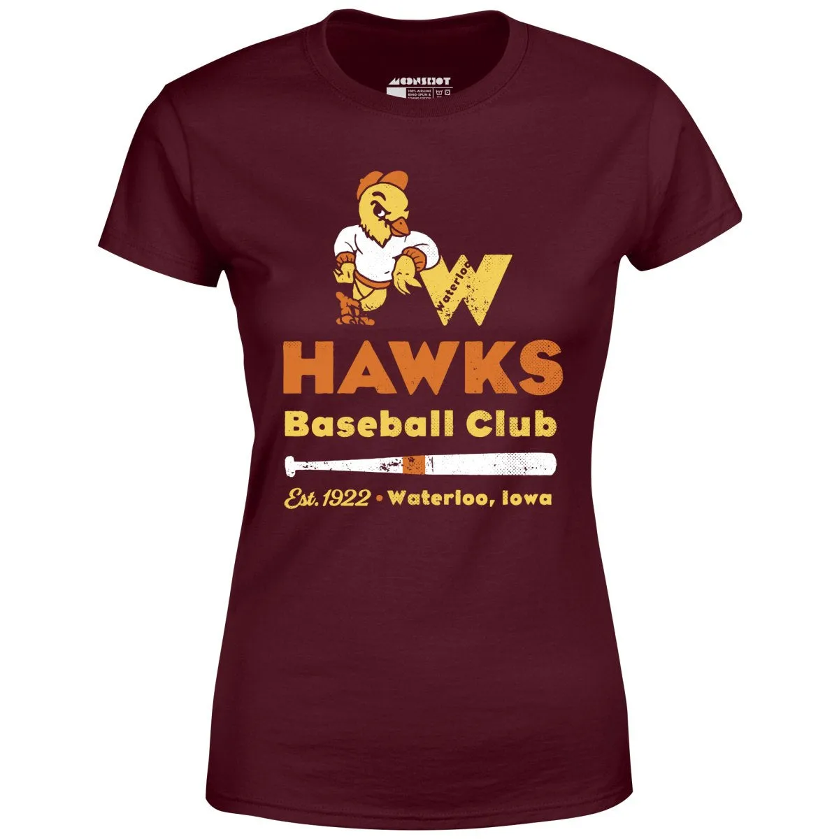 Waterloo Hawks - Iowa - Vintage Defunct Baseball Teams - Women's T-Shirt